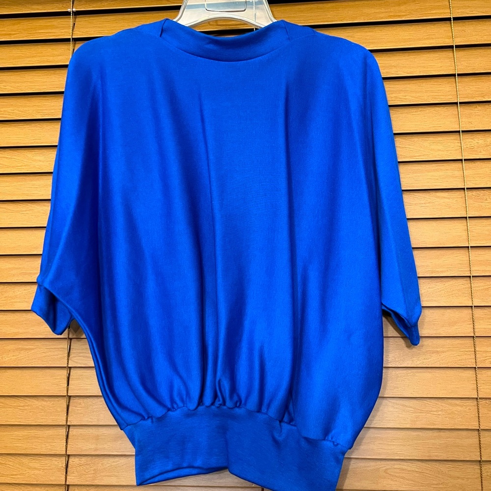 Vintage Linda Lori Pullover Sweatshirt blue Horse Long Sleeve one Sz blue